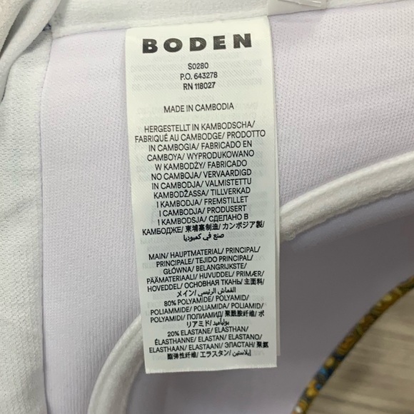 Boden capri cup-size swimsuit harvest gold bathing suit Sz 36B‎ NWT - Picture 13 of 15